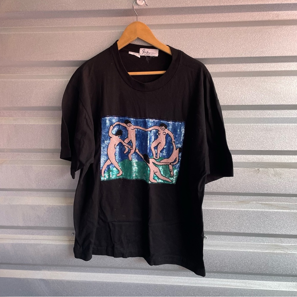 fred hayman Beverly Hills vintage Henri Matisse Dance hand beaded t-shirt